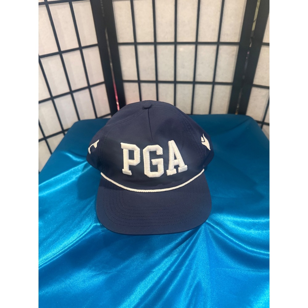 PGA Golf Hat Navy Blue Rope Cap Port Authority Snapback NWOT